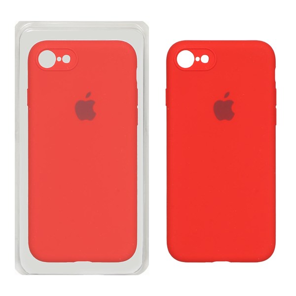 قاب سیلیکونی پاک کنی محافظ لنزدار اورجینال Apple iPhone SE (2020) / iPhone 7 / iPhone 8 - قرمز (پک اصلی)