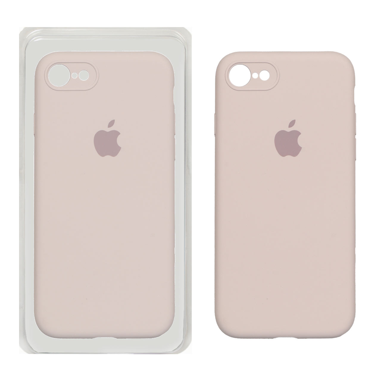 قاب سیلیکونی پاک کنی محافظ لنزدار اورجینال Apple iPhone SE (2020) / iPhone 7 / iPhone 8 - کالباسی (پک اصلی)