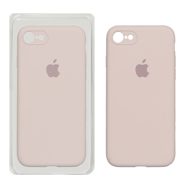 قاب سیلیکونی پاک کنی محافظ لنزدار اورجینال Apple iPhone SE (2020) / iPhone 7 / iPhone 8 - کالباسی (پک اصلی)