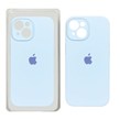 قاب سیلیکونی پاک کنی محافظ لنزدار اورجینال Apple iPhone 15 - آبی آسمانی (پک اصلی)
