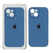 قاب سیلیکونی پاک کنی محافظ لنزدار اورجینال Apple iPhone 15 - آبی تیره (پک اصلی)