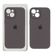 قاب سیلیکونی پاک کنی محافظ لنزدار اورجینال Apple iPhone 15 - ذغالی (پک اصلی)