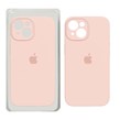 قاب سیلیکونی پاک کنی محافظ لنزدار اورجینال Apple iPhone 15 - صورتی چرک (پک اصلی)