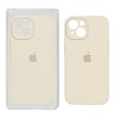قاب سیلیکونی پاک کنی محافظ لنزدار اورجینال Apple iPhone 15 - کرم (پک اصلی)