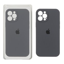 قاب سیلیکونی پاک کنی محافظ لنزدار اورجینال Apple iPhone 12 Pro Max - خاکستری (پک اصلی)
