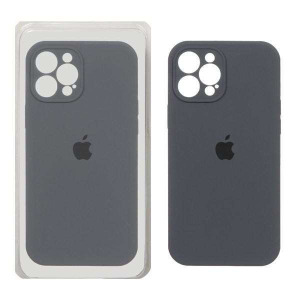 قاب سیلیکونی پاک کنی محافظ لنزدار اورجینال Apple iPhone 12 Pro Max - خاکستری (پک اصلی)