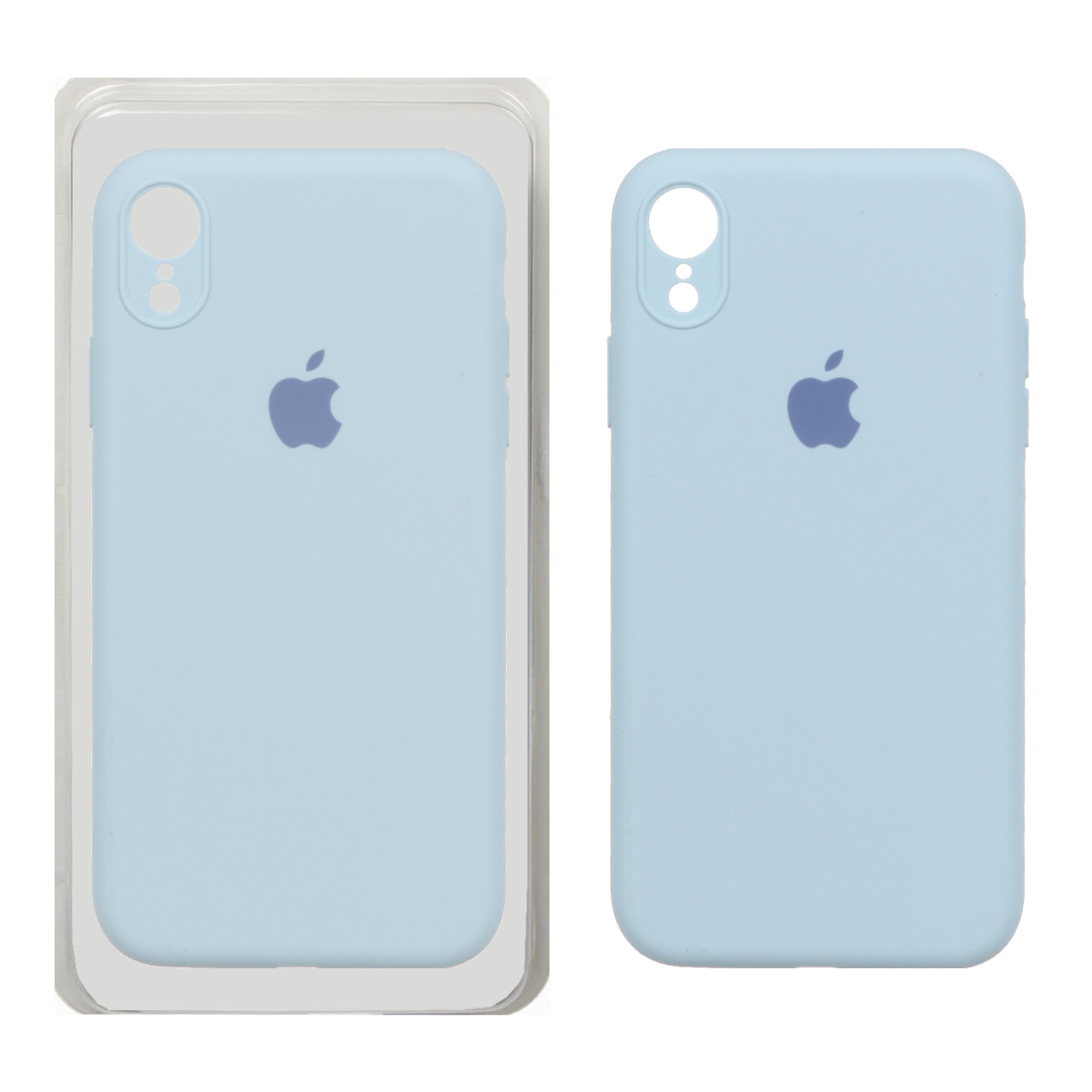 قاب سیلیکونی پاک کنی محافظ لنزدار اورجینال Apple iPhone XR - آبی آسمانی (پک اصلی)