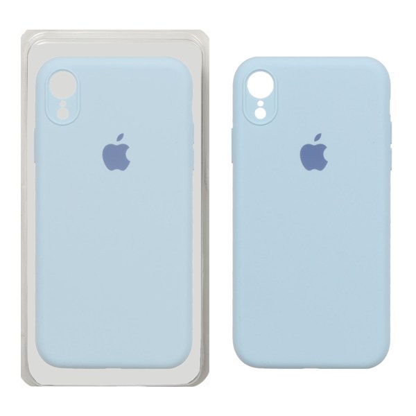 قاب سیلیکونی پاک کنی محافظ لنزدار اورجینال Apple iPhone XR - آبی آسمانی (پک اصلی)