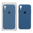 قاب سیلیکونی پاک کنی محافظ لنزدار اورجینال Apple iPhone XR - آبی تیره (پک اصلی)