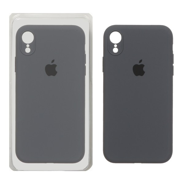 قاب سیلیکونی پاک کنی محافظ لنزدار اورجینال Apple iPhone XR - خاکستری (پک اصلی)