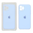 قاب سیلیکونی پاک کنی محافظ لنزدار اورجینال Apple iPhone 11 Pro - آبی کبریتی (پک اصلی)
