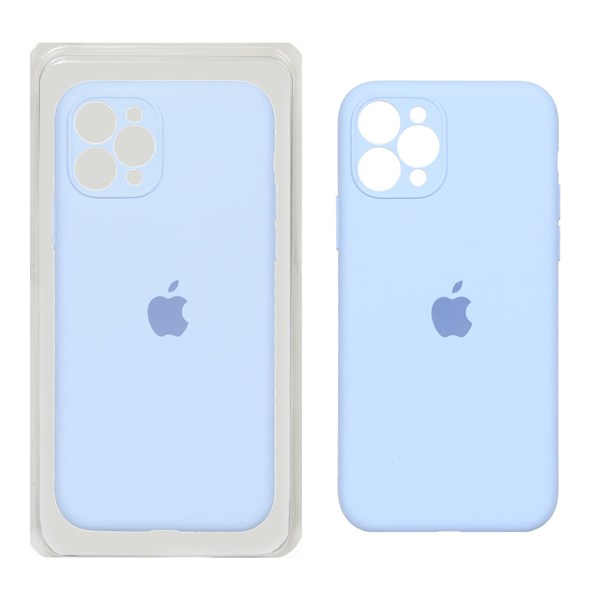 قاب سیلیکونی پاک کنی محافظ لنزدار اورجینال Apple iPhone 11 Pro - آبی کبریتی (پک اصلی)
