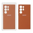قاب سیلیکونی پاک کنی محافظ لنزدار اورجینال Samsung Galaxy S24 Ultra - قهوه ای (پک اصلی)