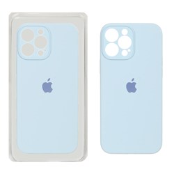 قاب سیلیکونی پاک کنی محافظ لنزدار اورجینال Apple iPhone 13 Pro Max - آبی آسمانی (پک اصلی)