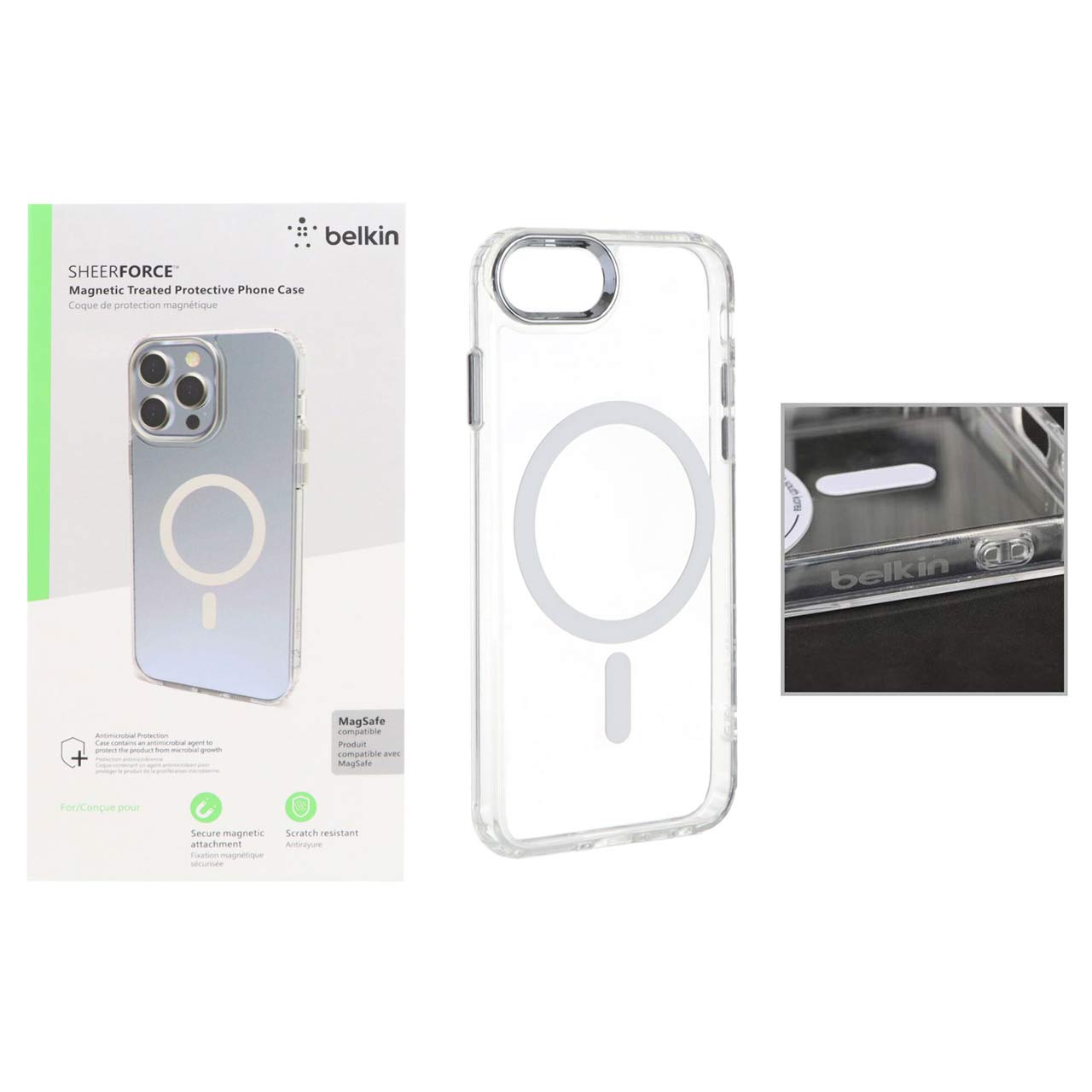 قاب belkin شفاف Magsafe مدل Apple iPhone SE (2020) / iPhone 7 / iPhone 8 (پک دار)