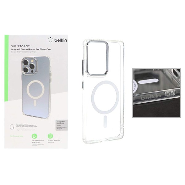 قاب belkin شفاف Magsafe مدل Samsung Galaxy S21 Ultra (پک دار)