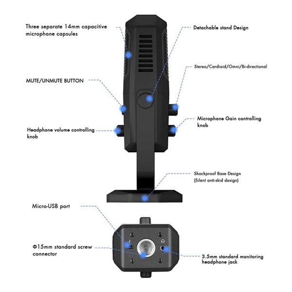 میکروفون رومیزی Yanmai SF-900