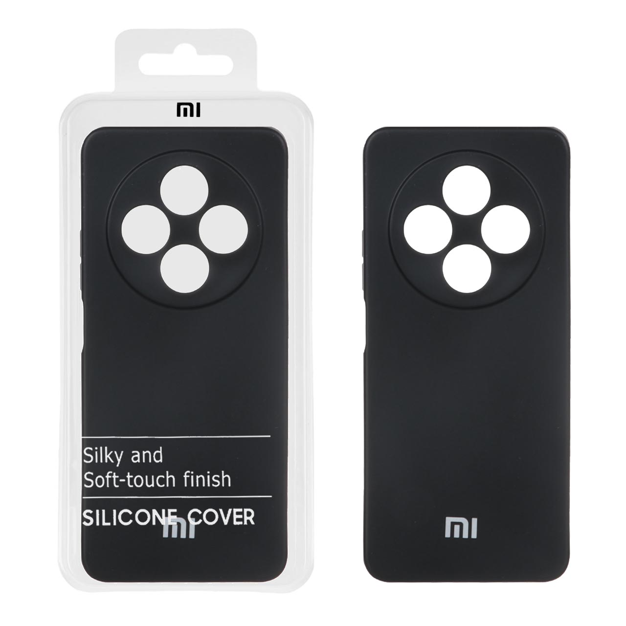 قاب نیو سیلیکون محافظ لنزدار RFF مدل Xiaomi Redmi 14C / Redmi A4 / Poco C75 - مشکی (پک دار)
