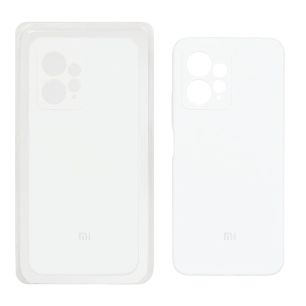 قاب سیلیکونی پاک کنی محافظ لنزدار اورجینال Xiaomi Redmi Note 12 4G - سفید (پک اصلی)