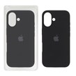 قاب سیلیکونی پاک کنی اورجینال Apple iPhone 16 - مشکی (پک اصلی)