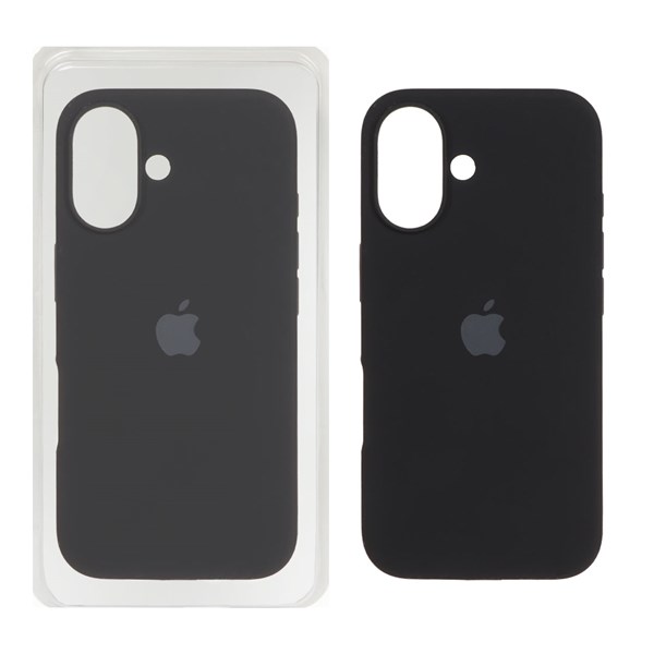 قاب سیلیکونی پاک کنی اورجینال Apple iPhone 16 - مشکی (پک اصلی)