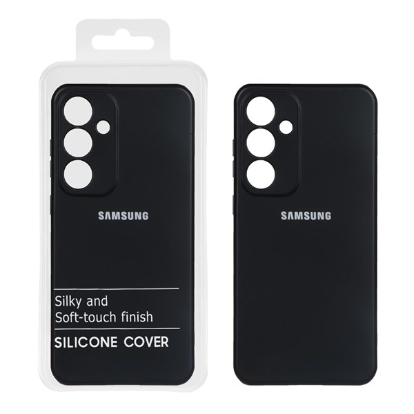 قاب نیو سیلیکون محافظ لنزدار RFF مدل Samsung Galaxy S24 FE - مشکی (پک دار)
