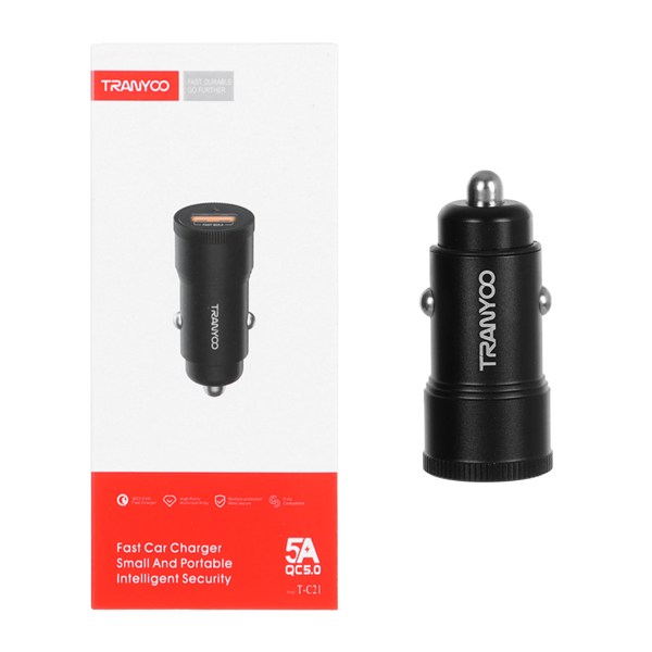 شارژر فندکی فست تک پورت Tranyoo مدل T-C21 18W - مشکی