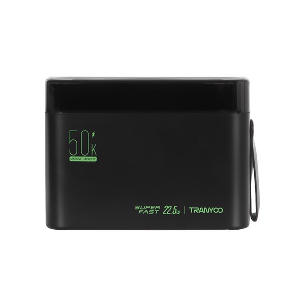 پاوربانک فست شارژ Tranyoo 50000mAh مدل T-L5 22.5W - مشکی (3 ماهه ایویز)