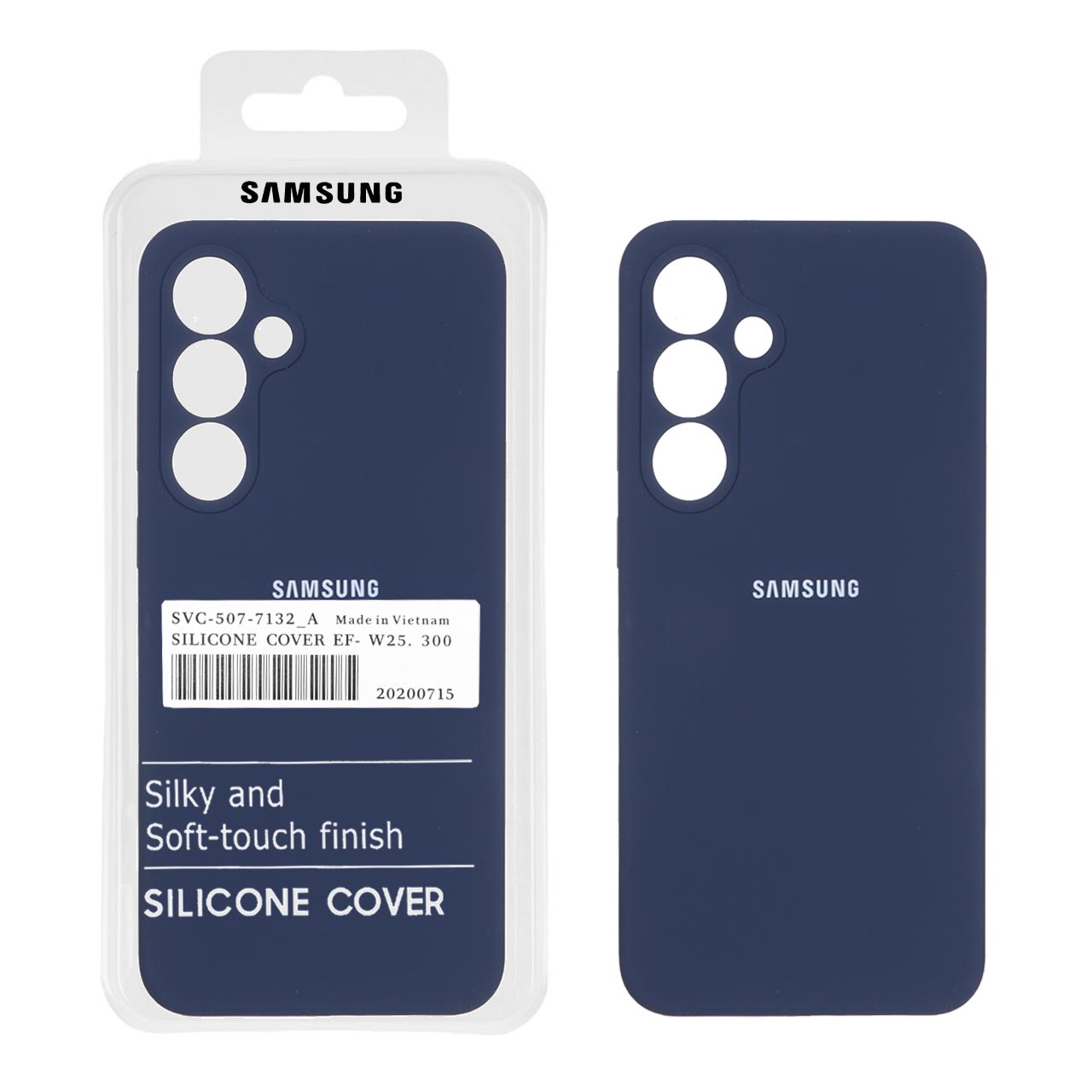 قاب سیلیکونی پاک کنی اورجینال درجه یک Samsung Galaxy S24 FE - سرمه ای (پک دار)