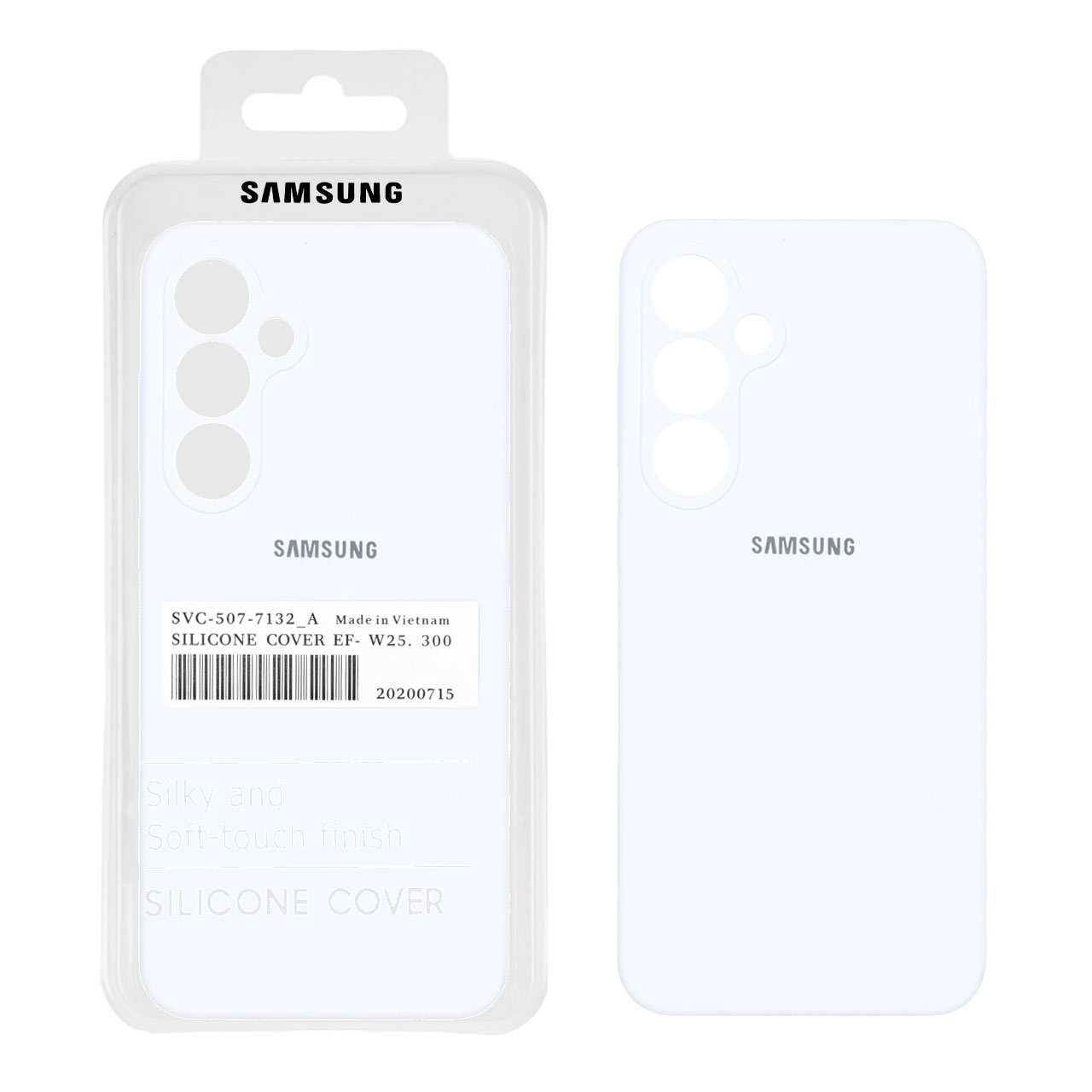 قاب سیلیکونی پاک کنی اورجینال درجه یک Samsung Galaxy S24 FE - سفید (پک دار)