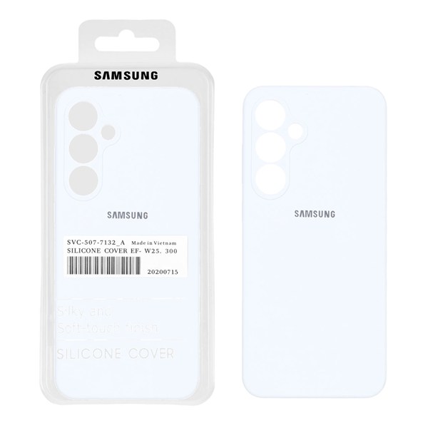 قاب سیلیکونی پاک کنی اورجینال درجه یک Samsung Galaxy S24 FE - سفید (پک دار)