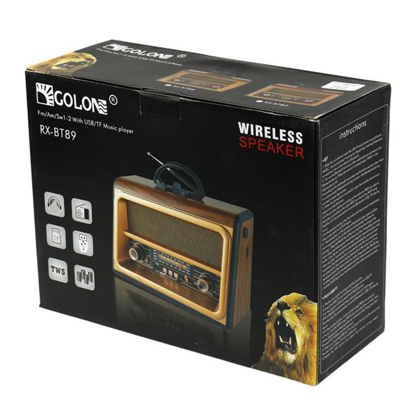 رادیو اسپیکر بلوتوثی رم و فلش خور Golon RX-BT88