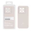 قاب سیلیکونی پاک کنی اورجینال درجه یک Xiaomi Mi 14 - کرم (پک دار)