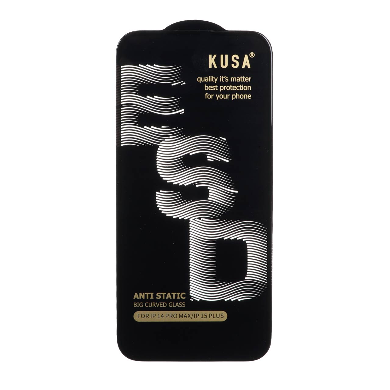 محافظ صفحه نمایش شیشه ای Full Cover Kusa Anti Static ESD مدل Apple iPhone 14 Pro Max