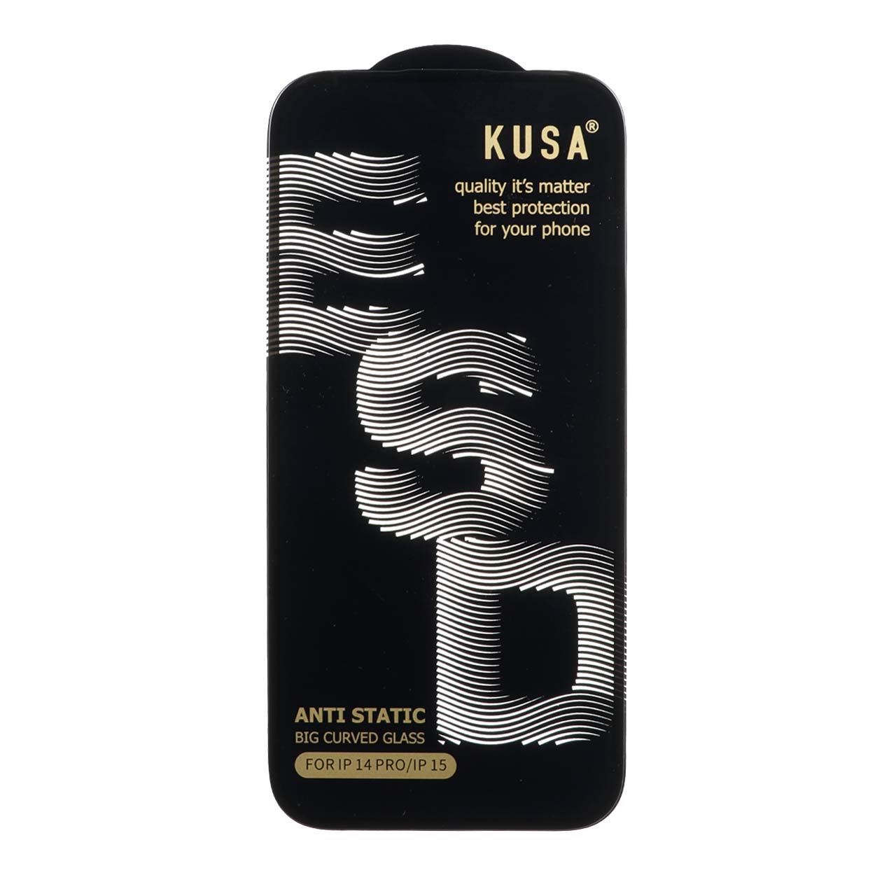 محافظ صفحه نمایش شیشه ای Full Cover Kusa Anti Static ESD مدل Apple iphone 16 / iPhone 15 / iPhone 14 Pro