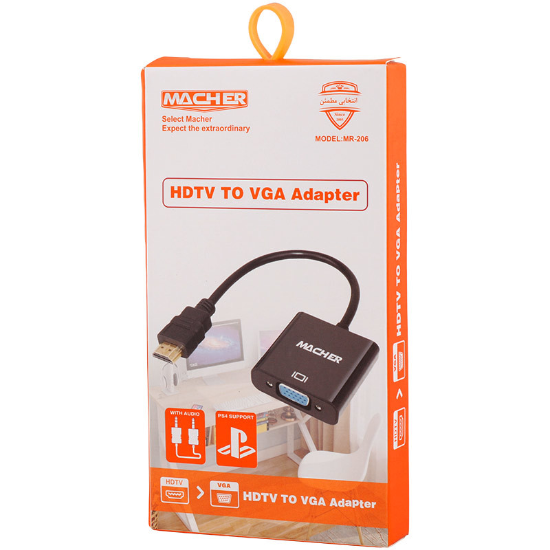 تبدیل HDMI به VGA مچر MR-206 + کابل صدا
