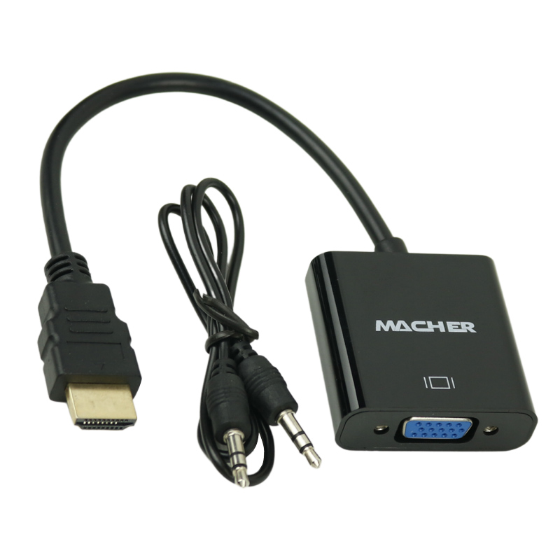تبدیل HDMI به VGA مچر MR-206 + کابل صدا
