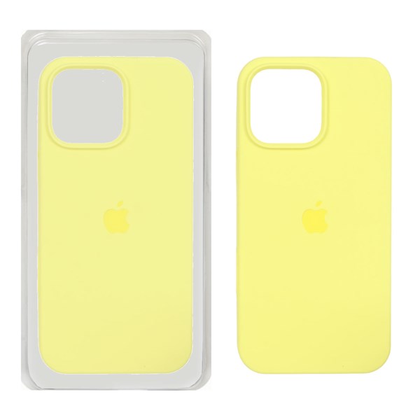 قاب سیلیکونی پاک کنی اورجینال Apple iPhone 16 Pro Max - لیمویی (پک اصلی )