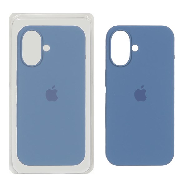 قاب سیلیکونی پاک کنی اورجینال Apple iPhone 16 - آبی اقیانوسی (پک اصلی )