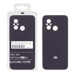 قاب سیلیکونی پاک کنی اورجینال درجه یک Xiaomi Redmi 12C / Redmi 11A / Poco C55 - بادمجانی تیره (پک دار)