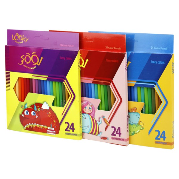 مداد رنگی 24 رنگ لوکی Coloring World