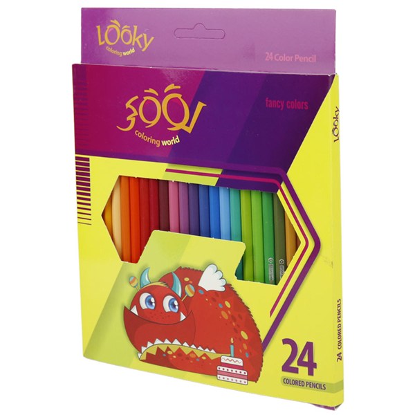 مداد رنگی 24 رنگ لوکی Coloring World