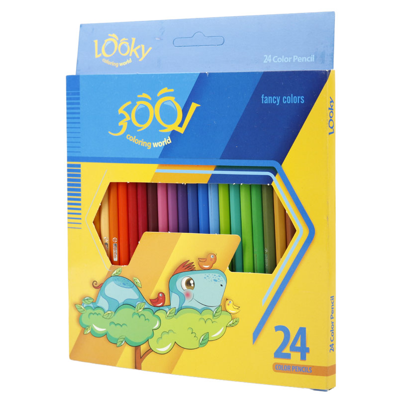 مداد رنگی 24 رنگ لوکی Coloring World