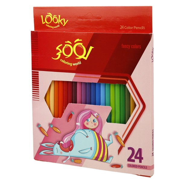 مداد رنگی 24 رنگ لوکی Coloring World