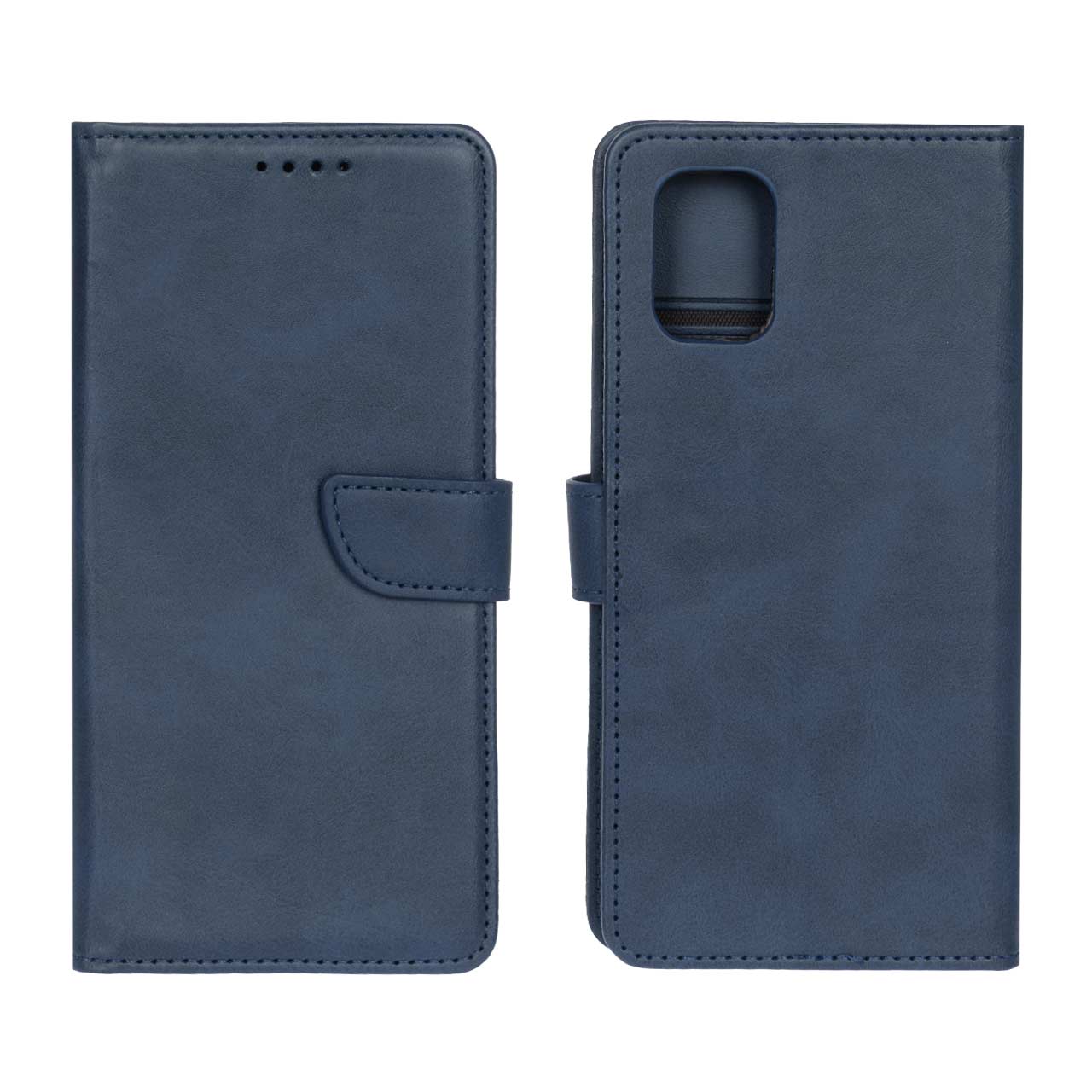 کیف چرمی موبایل مگنتی Samsung Galaxy A71 - سرمه ای