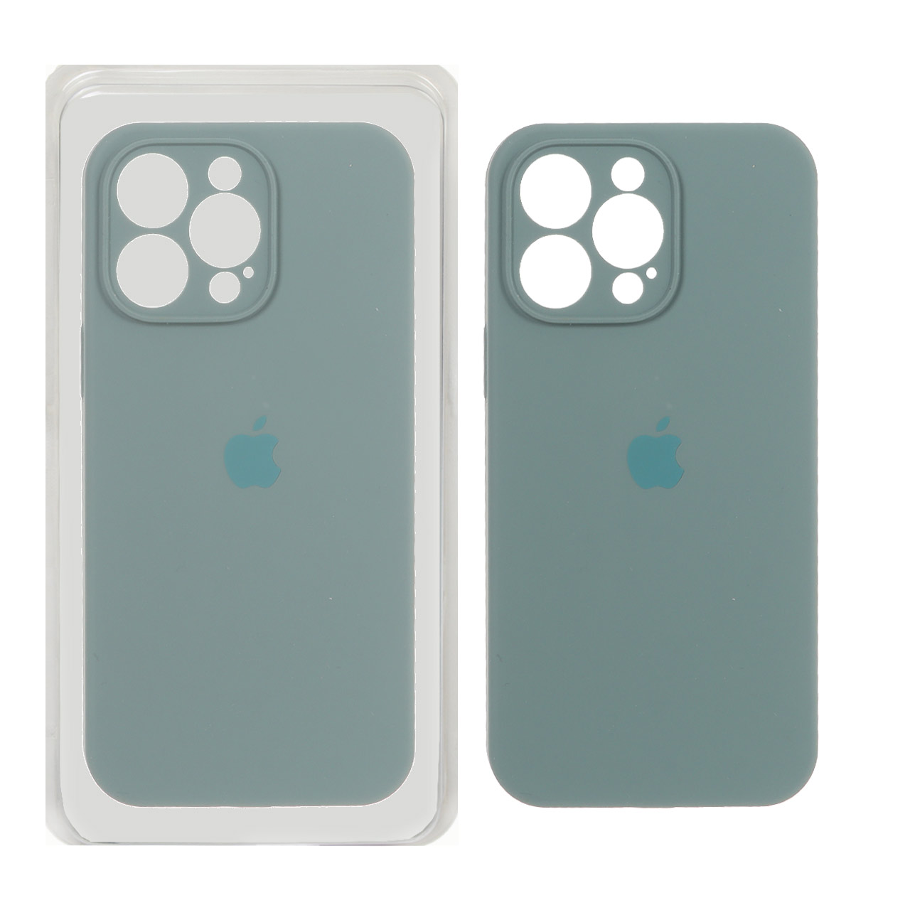 قاب سیلیکونی پاک کنی محافظ لنزدار اورجینال Apple iPhone 14 Pro Max - سبز دریایی (پک اصلی)