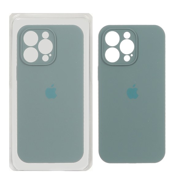 قاب سیلیکونی پاک کنی محافظ لنزدار اورجینال Apple iPhone 14 Pro Max - سبز دریایی (پک اصلی)