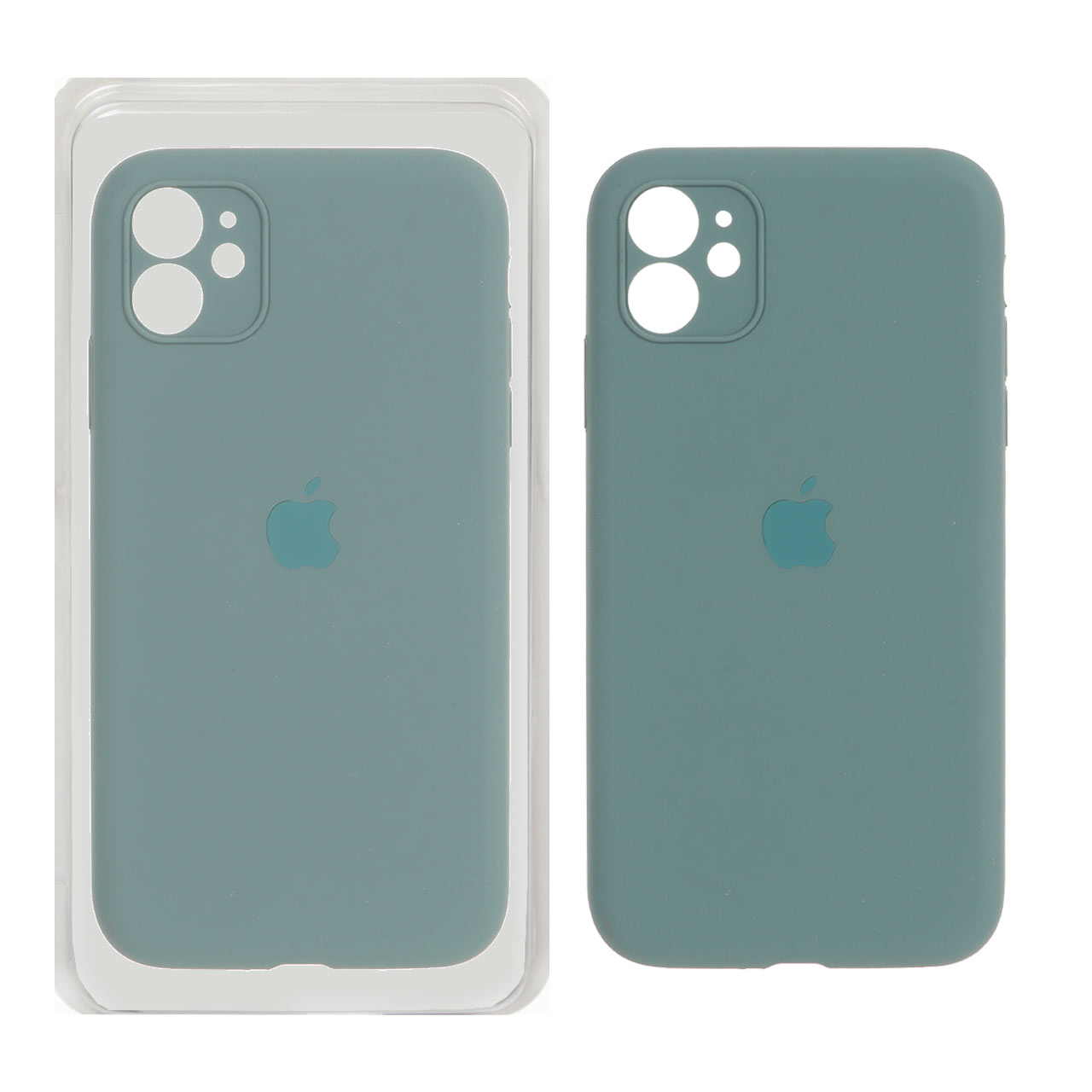 قاب سیلیکونی پاک کنی محافظ لنزدار اورجینال Apple iPhone 11 - سبز نعنایی (پک اصلی)