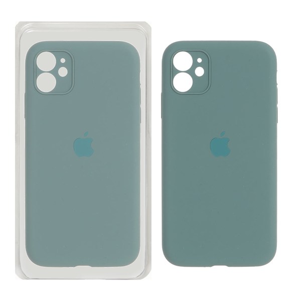 قاب سیلیکونی پاک کنی محافظ لنزدار اورجینال Apple iPhone 11 - سبز نعنایی (پک اصلی)