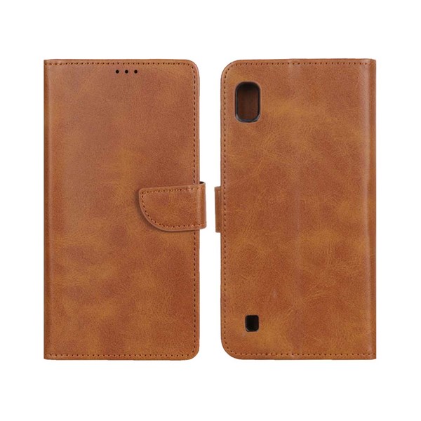 کیف چرمی موبایل مگنتی Samsung Galaxy A10 / M10 - عسلی